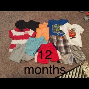 12 month boys clothing bundle (10 pieces)
